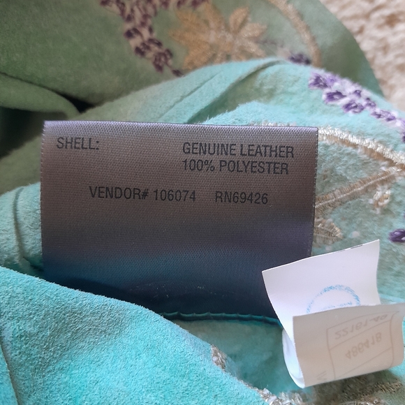 Wilsons Leather Turquoise Embroidered Blouse - Picture 9 of 12